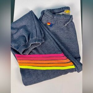 AVIATOR 🌈 NATION WOMENS NEON 5 STRIPE SWEATS XL